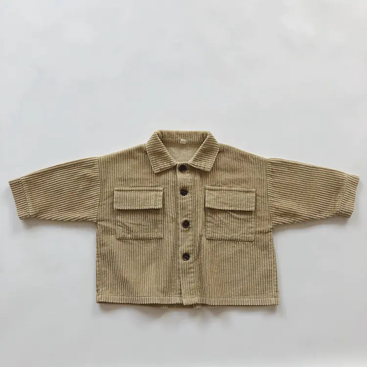 Vintage Kids Corduroy Loose Fit Cardigan Jacket