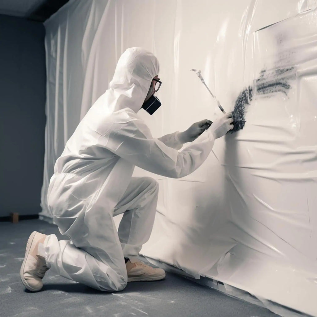 Medical Disposable Coveralls for Men Women Large Size Pack of 5 White Suit