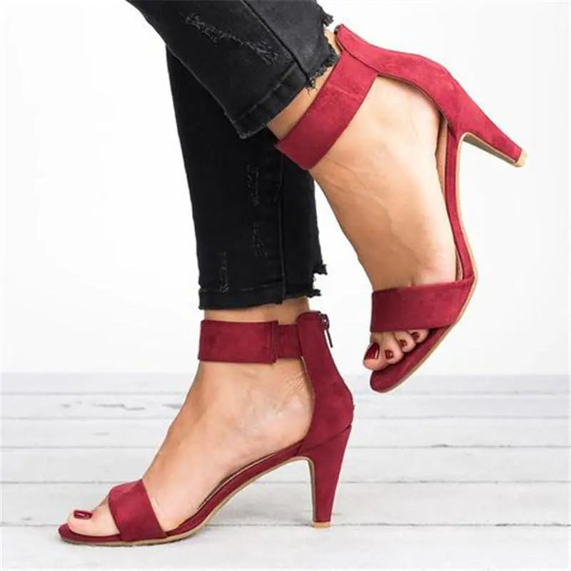 Women's Fashion Sexy High Heeled Thick Heel Sandals