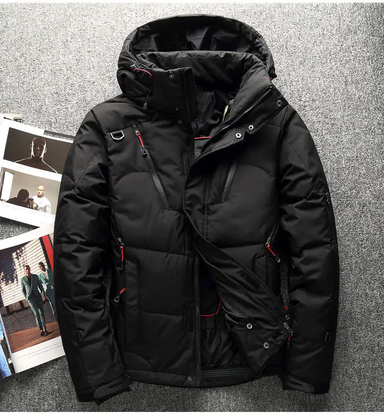 Men's Winter Slim Fit Down Jacket with Hood