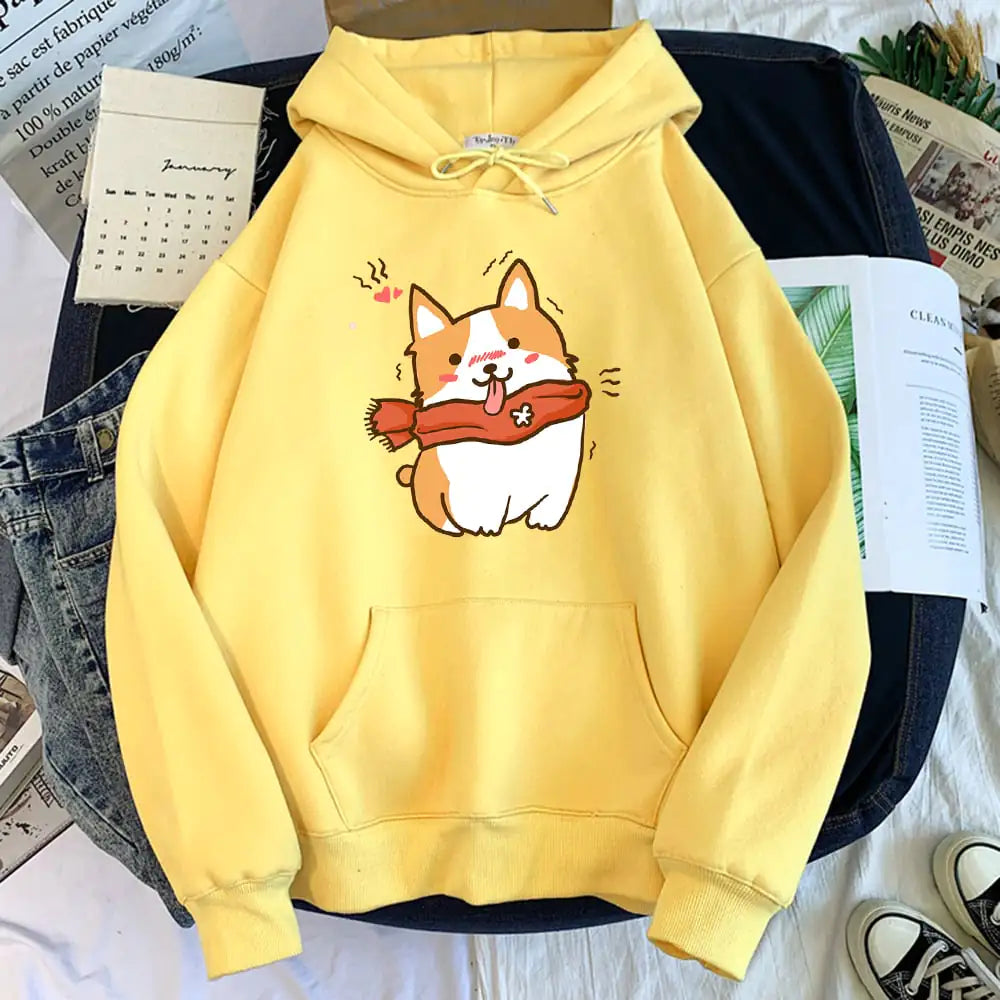 Korean Casual Long Sleeve Printed Women's Sweatshirt
