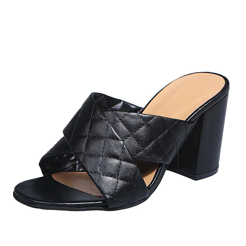 Stylish Women's Thick Heel High Heeled Sandals