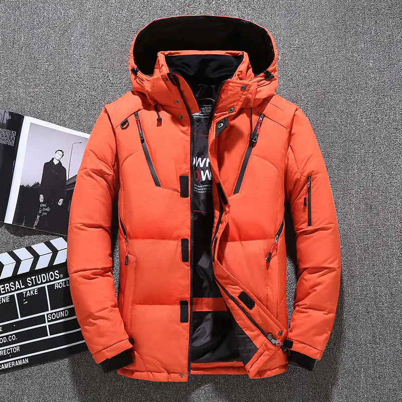 Men's Slim Fit Thickened Down Jacket for Winter