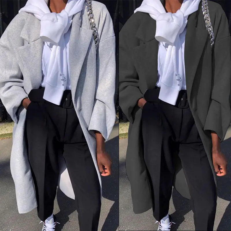 Women's Long Sleeve Fashion Trench Coat