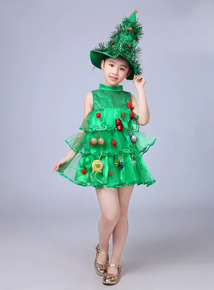 Children's Christmas Tree Performance Costume