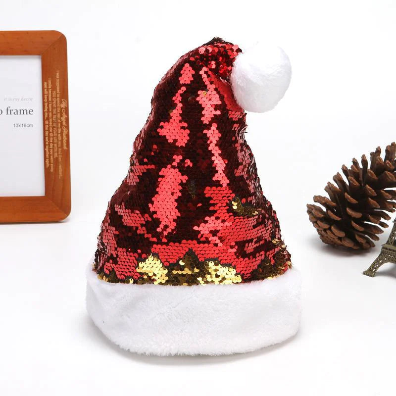 Women's Short Plush Christmas Hat for Fashion