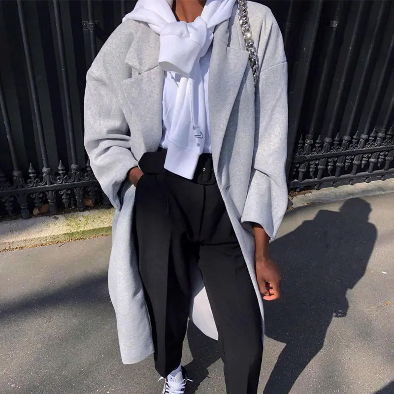 Women's Long Sleeve Fashion Trench Coat