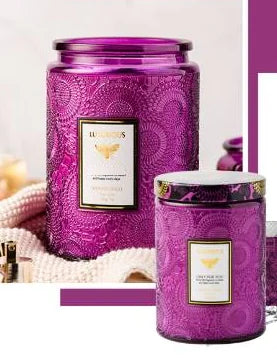 Embossed Glass Soy Aromatherapy Candles