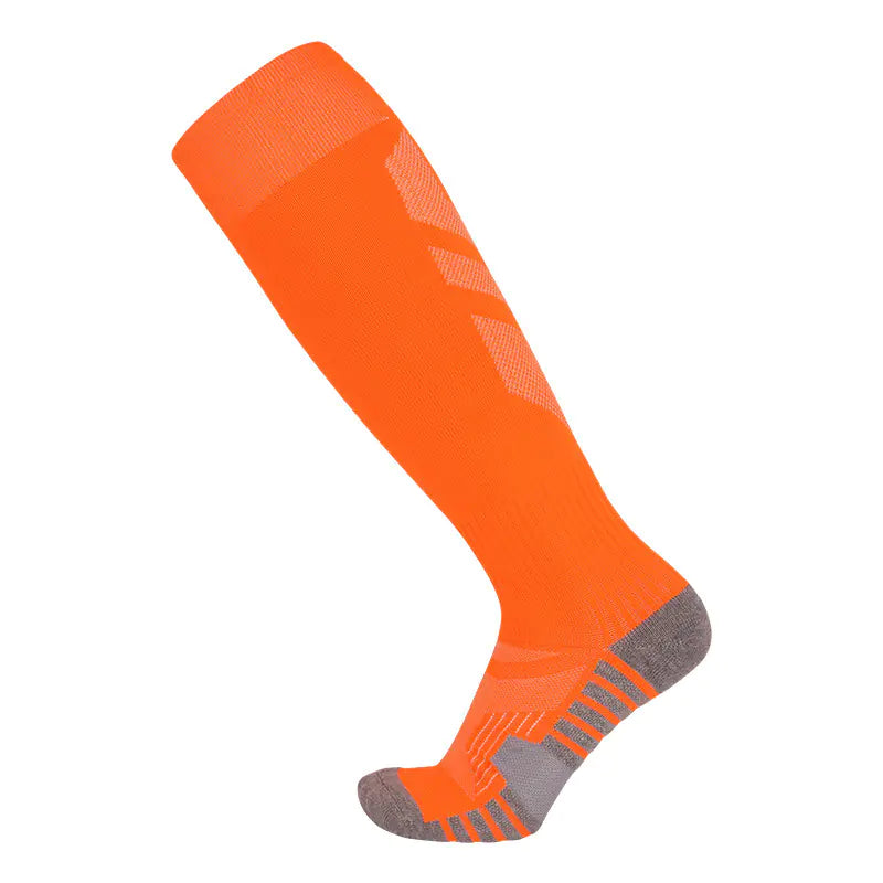 Men's High-Top Breathable Football Socks with Grip