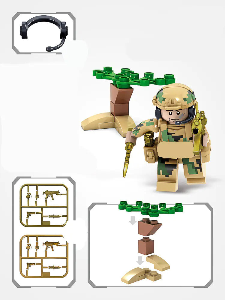 Military SWAT Building Blocks for Kids (Educational Toy)