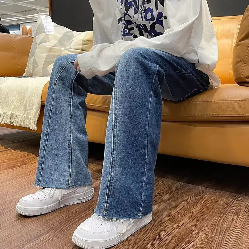 Men's Casual Loose Fit Denim Trousers