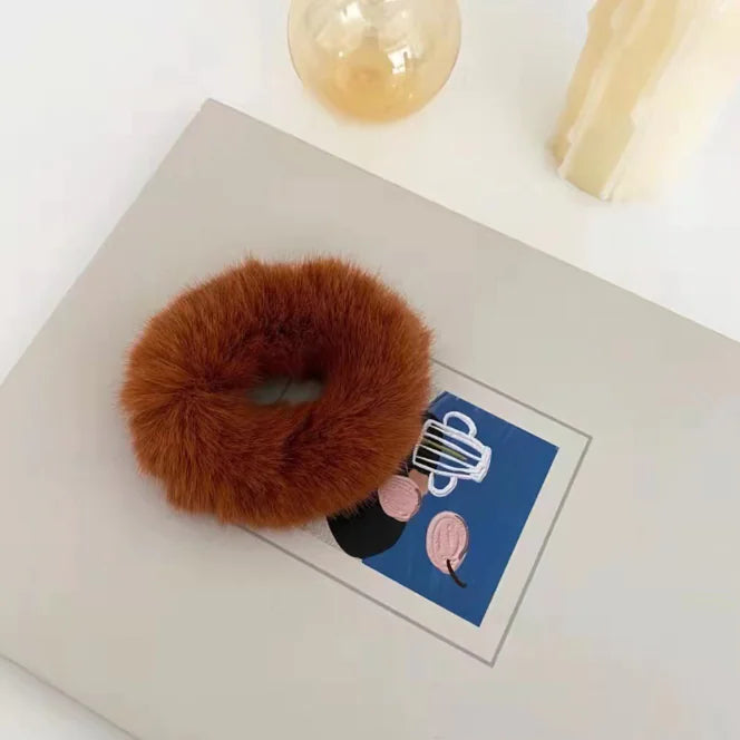 Fluffy Candy Color Hair Ties for Girls - Sweet Accessories