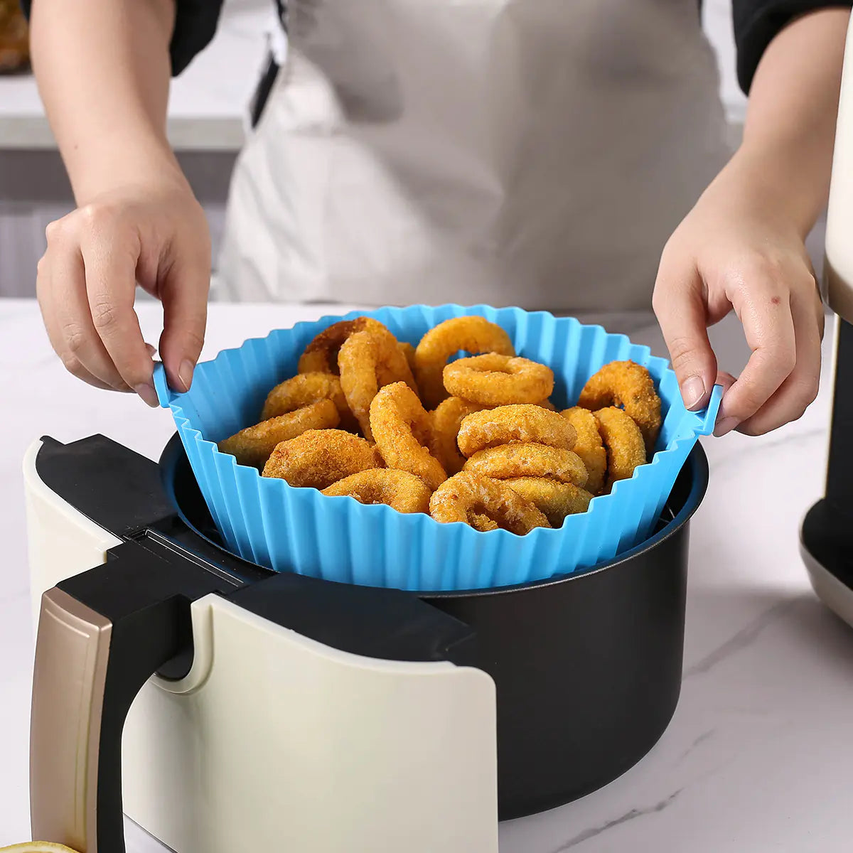 Edible Silicone Round Air Fryer Tray
